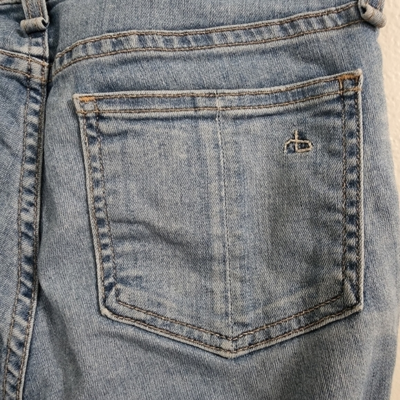 RAG & BONE Distressed Cate Skinny Jeans in Birdie Blue Size 25 - Picture 5 of 7